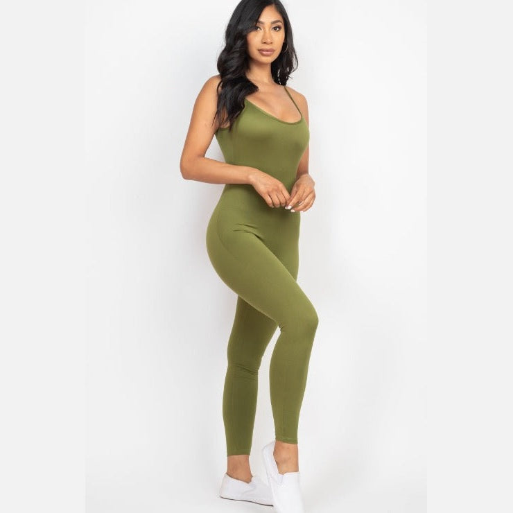 Solid Bodycon Cami Jumpsuit