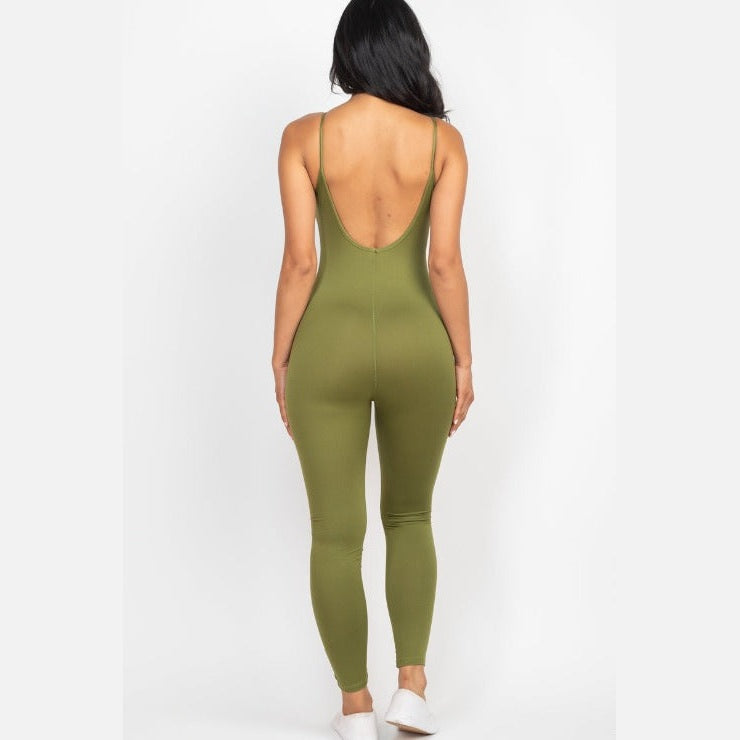 Solid Bodycon Cami Jumpsuit