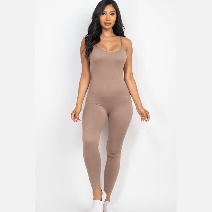 Solid Bodycon Cami Jumpsuit