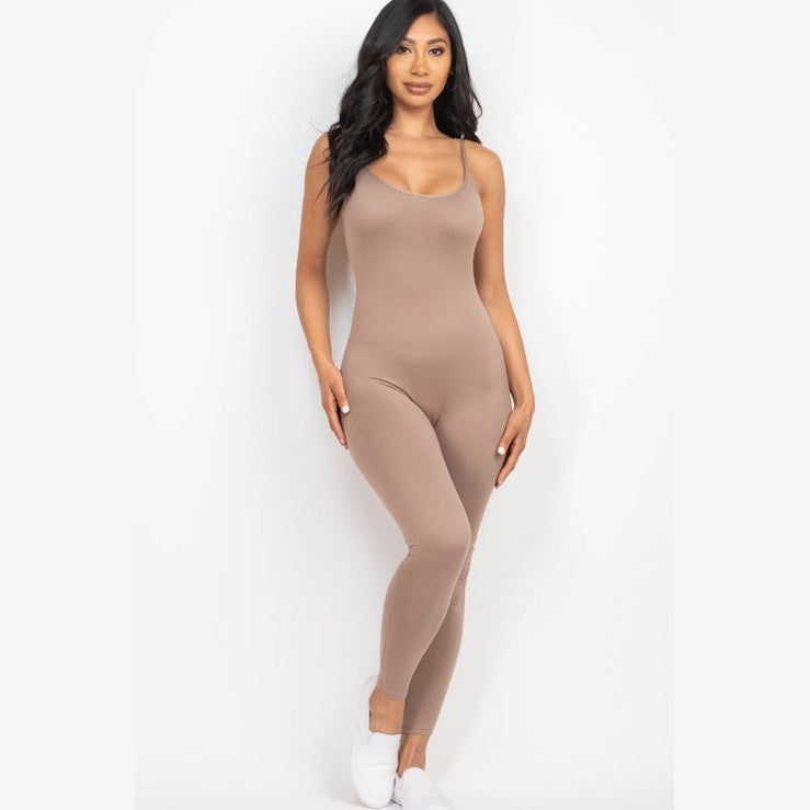 Solid Bodycon Cami Jumpsuit