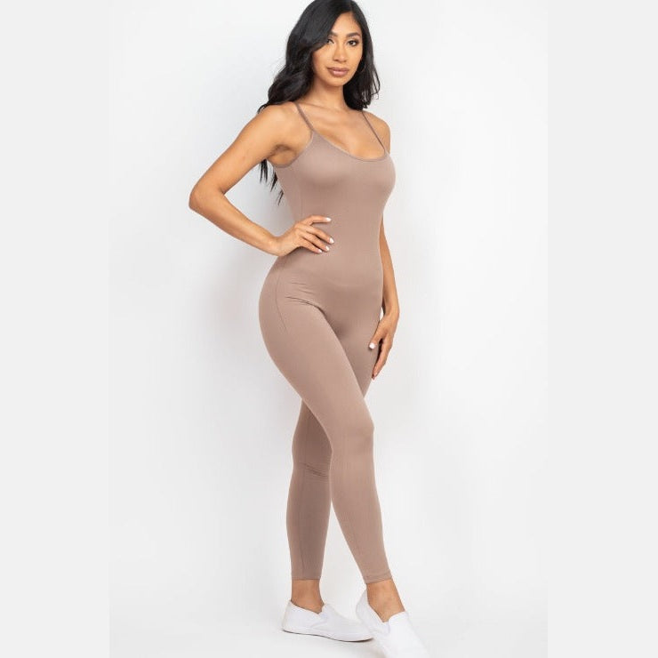 Solid Bodycon Cami Jumpsuit