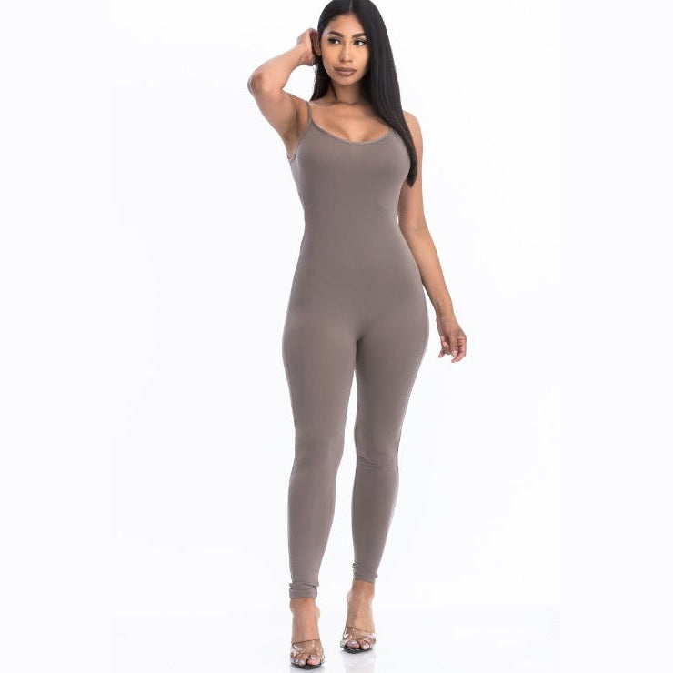 Solid Bodycon Cami Jumpsuit