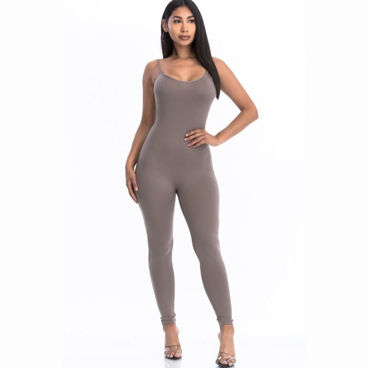 Solid Bodycon Cami Jumpsuit
