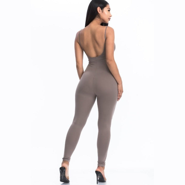Solid Bodycon Cami Jumpsuit