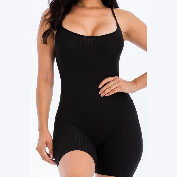 Ribbed Bodycon Romper