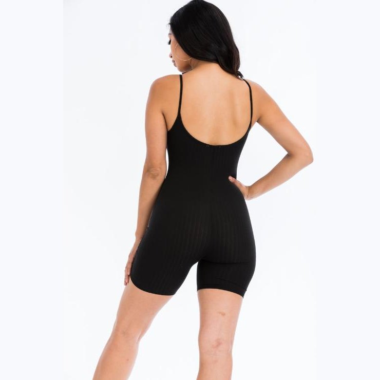 Ribbed Bodycon Romper