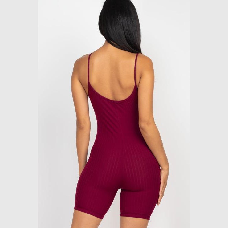 Ribbed Bodycon Romper