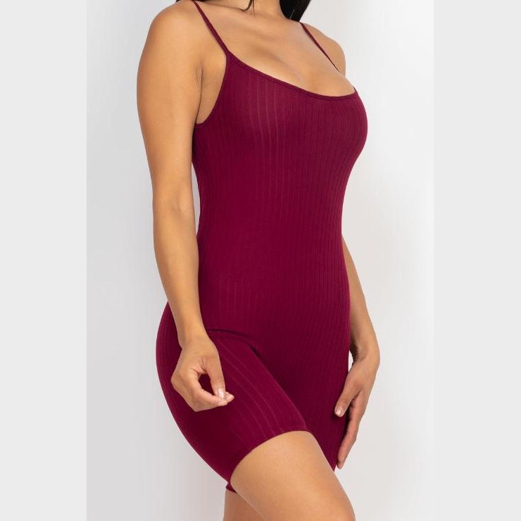 Ribbed Bodycon Romper