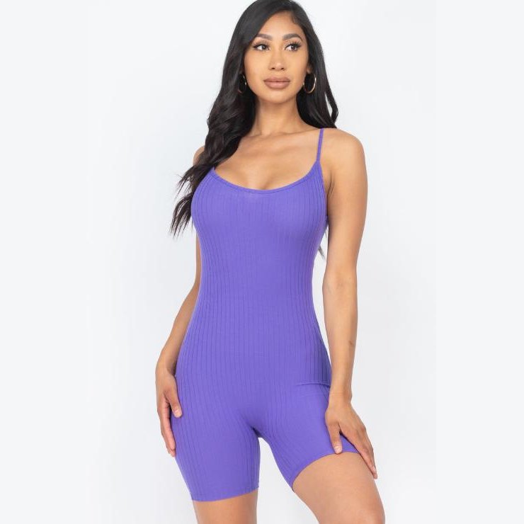 Ribbed Bodycon Romper