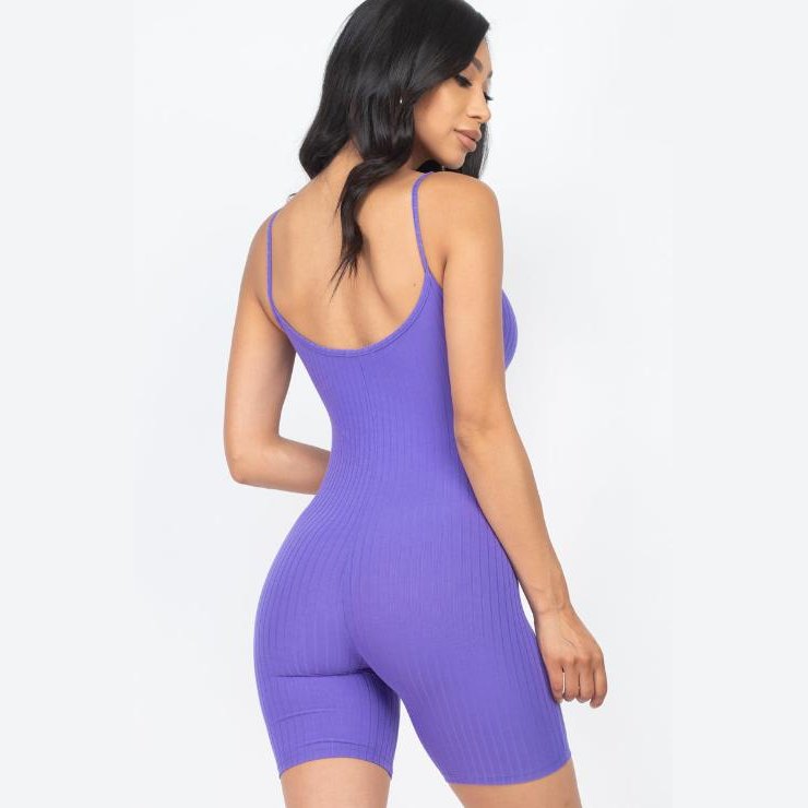 Ribbed Bodycon Romper