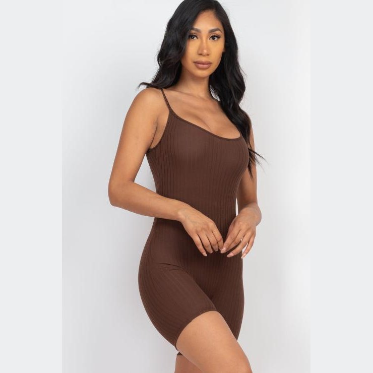 Ribbed Bodycon Romper