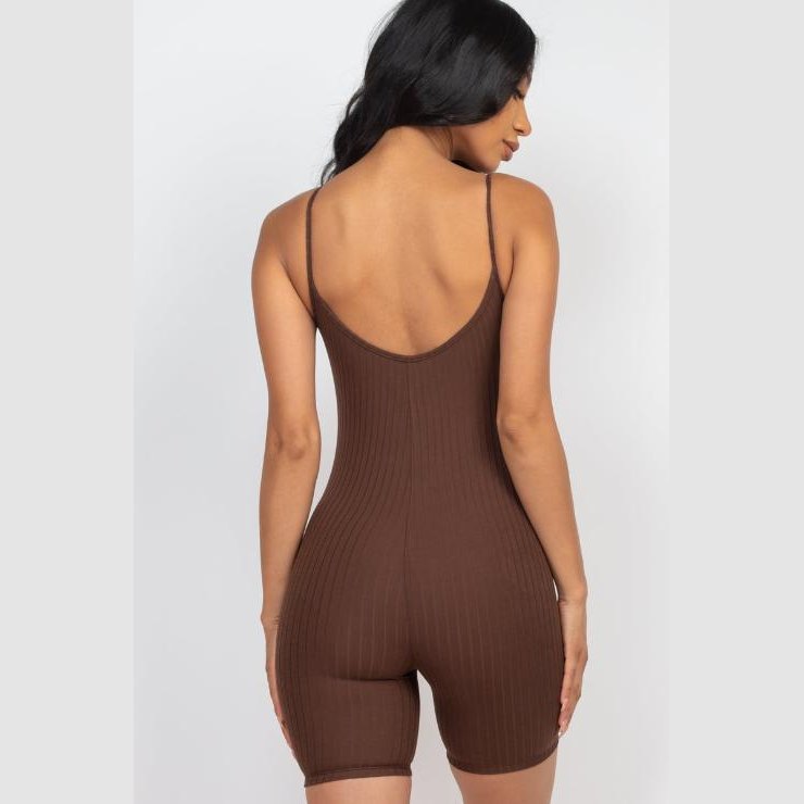Ribbed Bodycon Romper