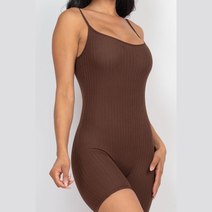 Ribbed Bodycon Romper