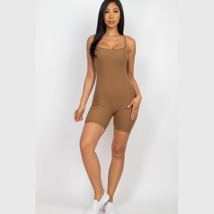 Ribbed Bodycon Romper