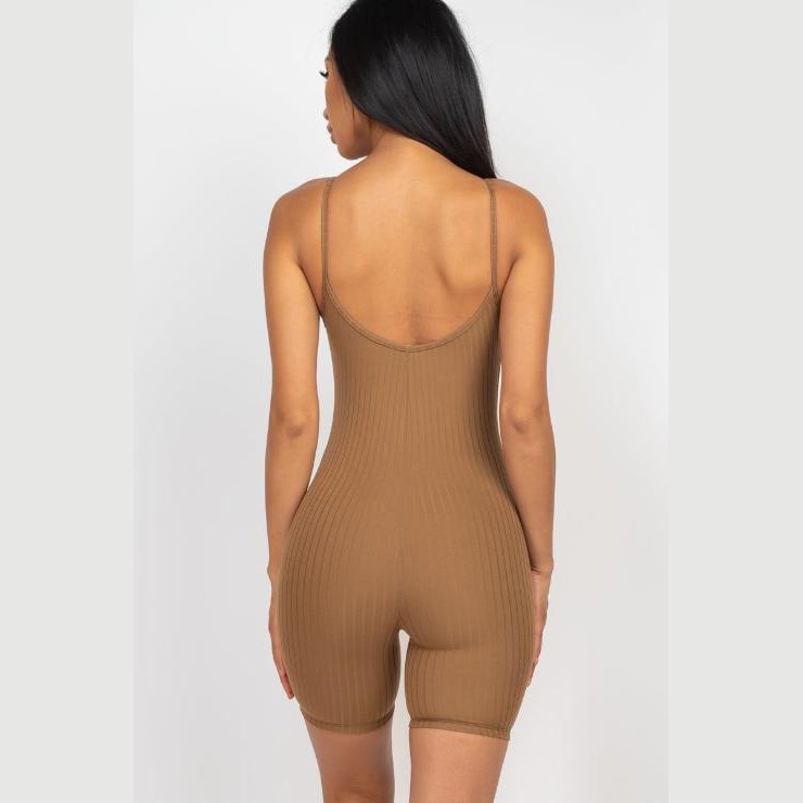Ribbed Bodycon Romper