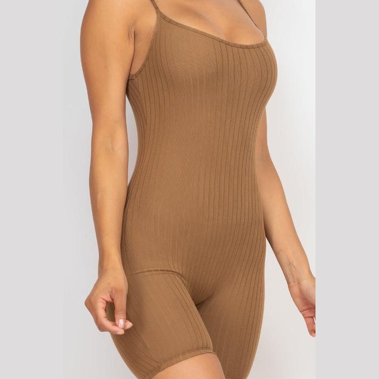 Ribbed Bodycon Romper