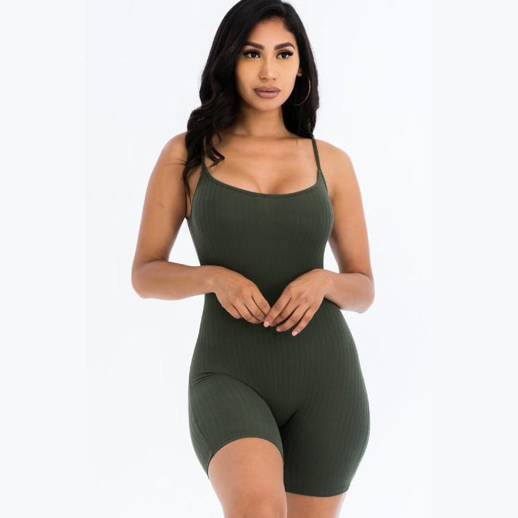 Ribbed Bodycon Romper