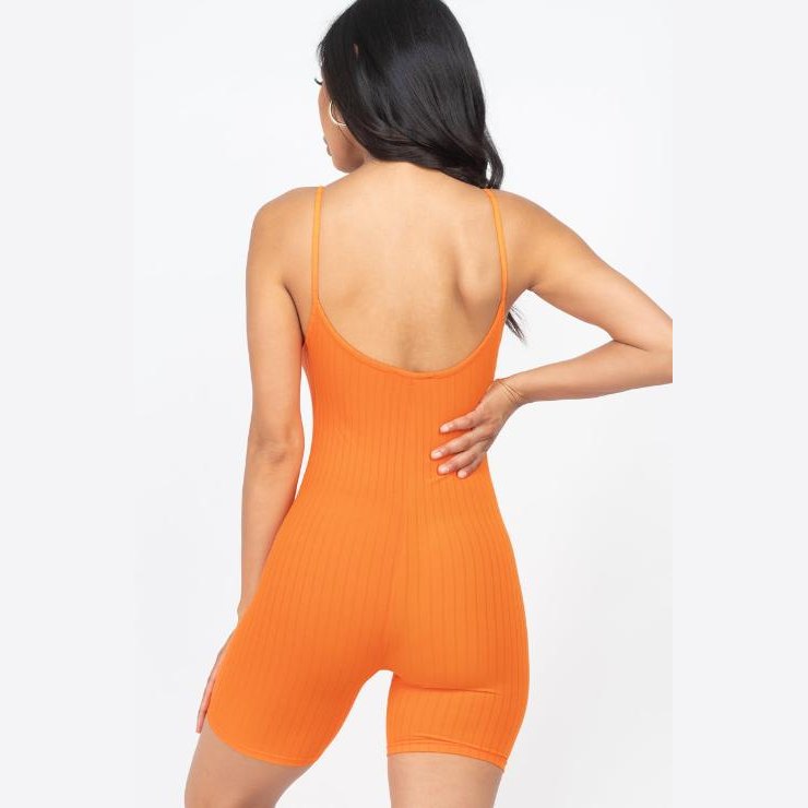 Ribbed Bodycon Romper