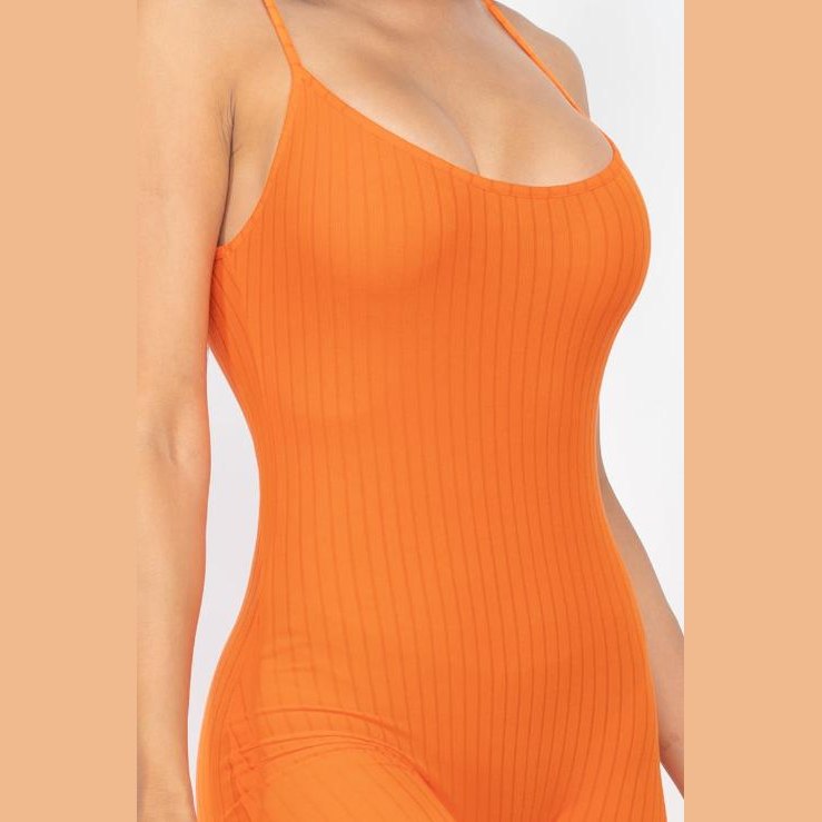 Ribbed Bodycon Romper