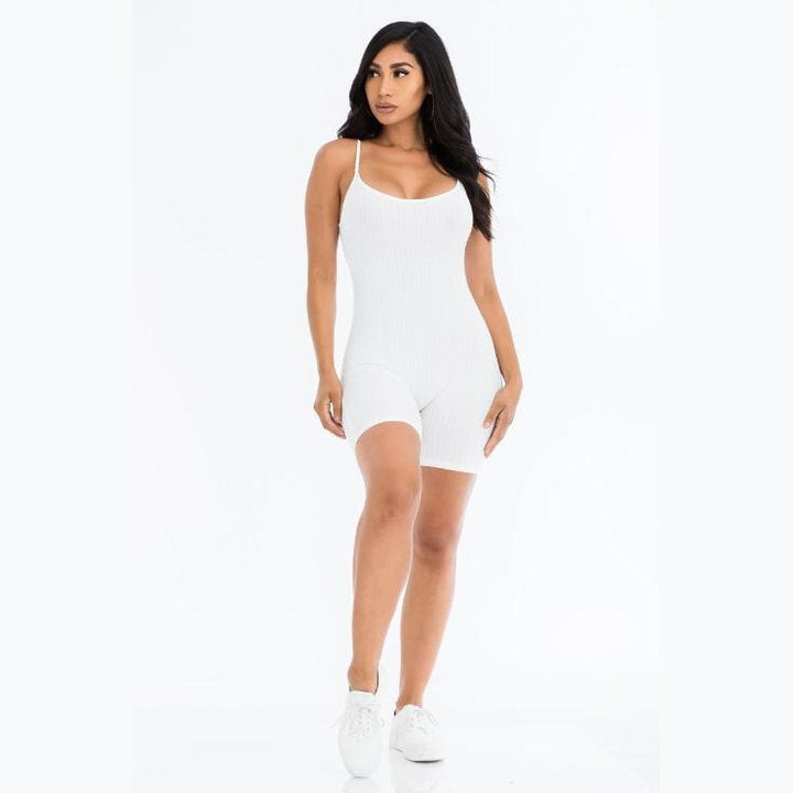 Ribbed Bodycon Romper