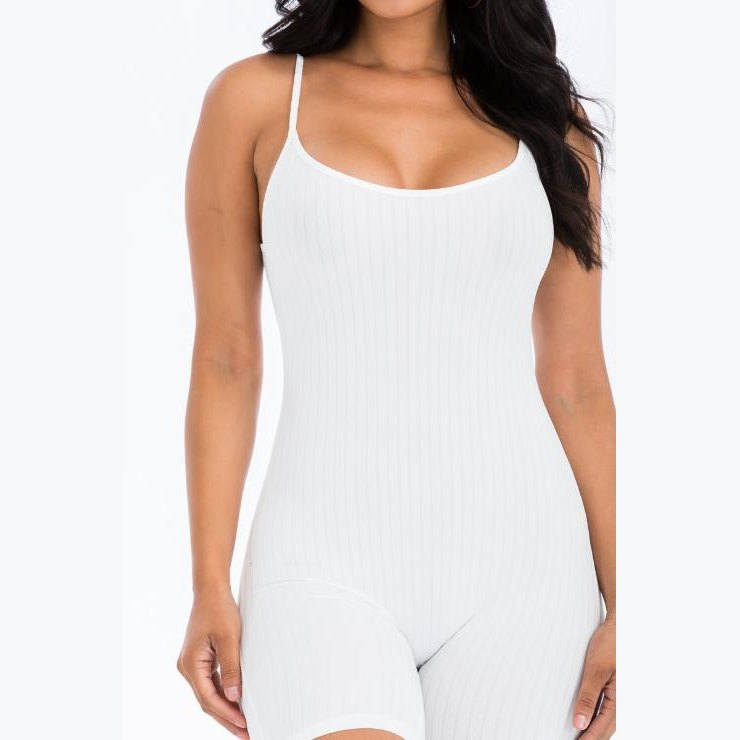 Ribbed Bodycon Romper