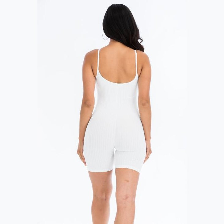 Ribbed Bodycon Romper
