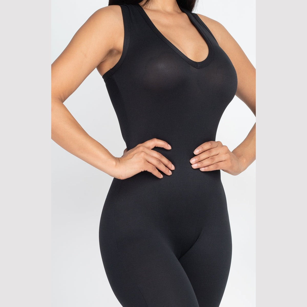 Racer Back Bodycon Jumpsuit
