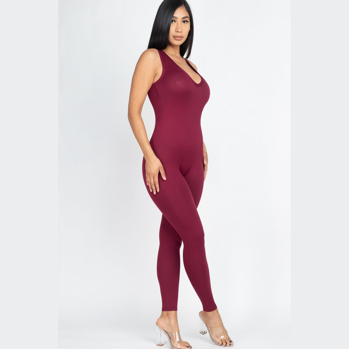 Racer Back Bodycon Jumpsuit