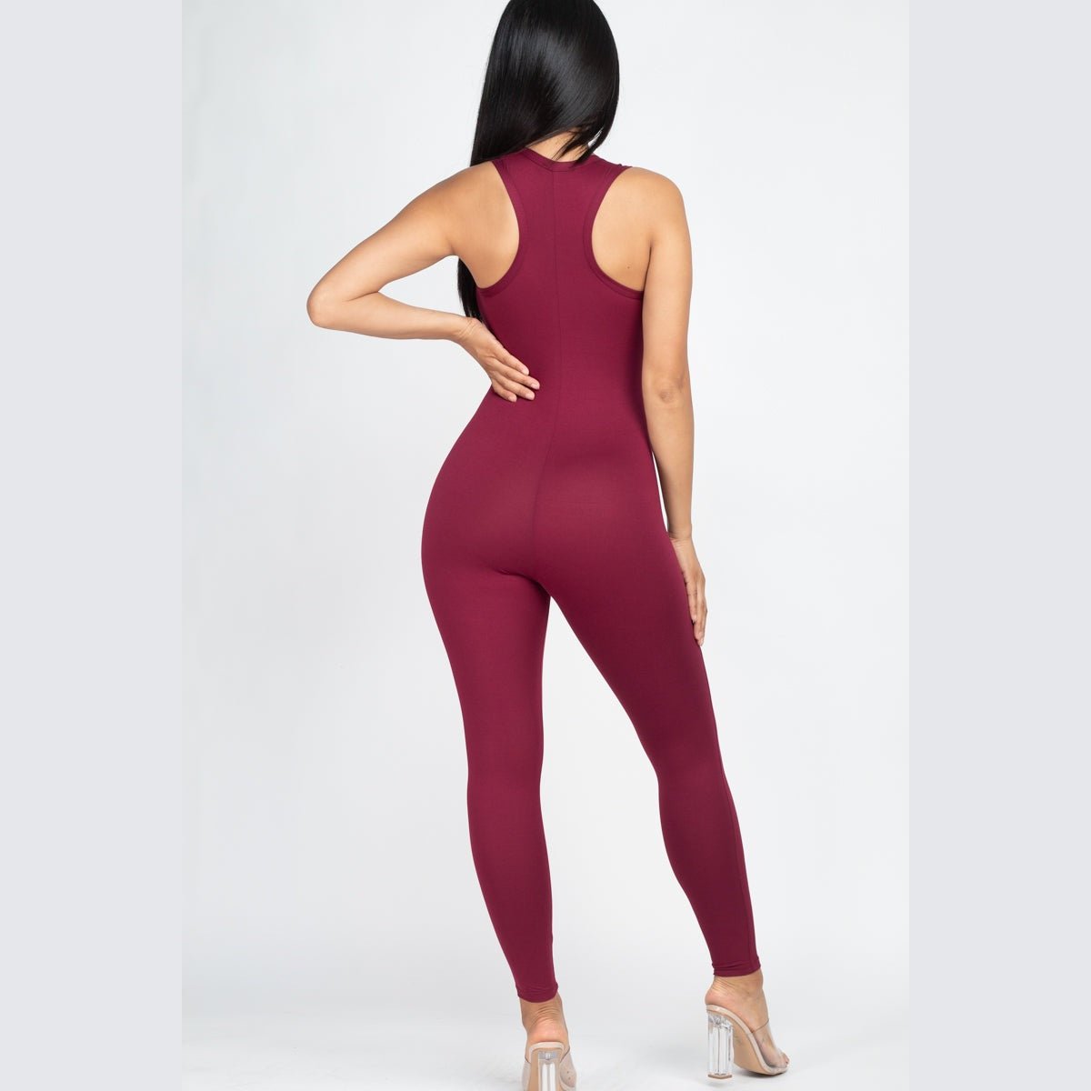 Racer Back Bodycon Jumpsuit