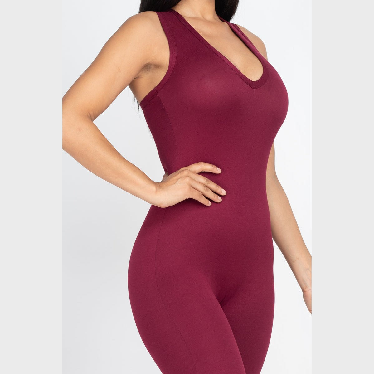 Racer Back Bodycon Jumpsuit