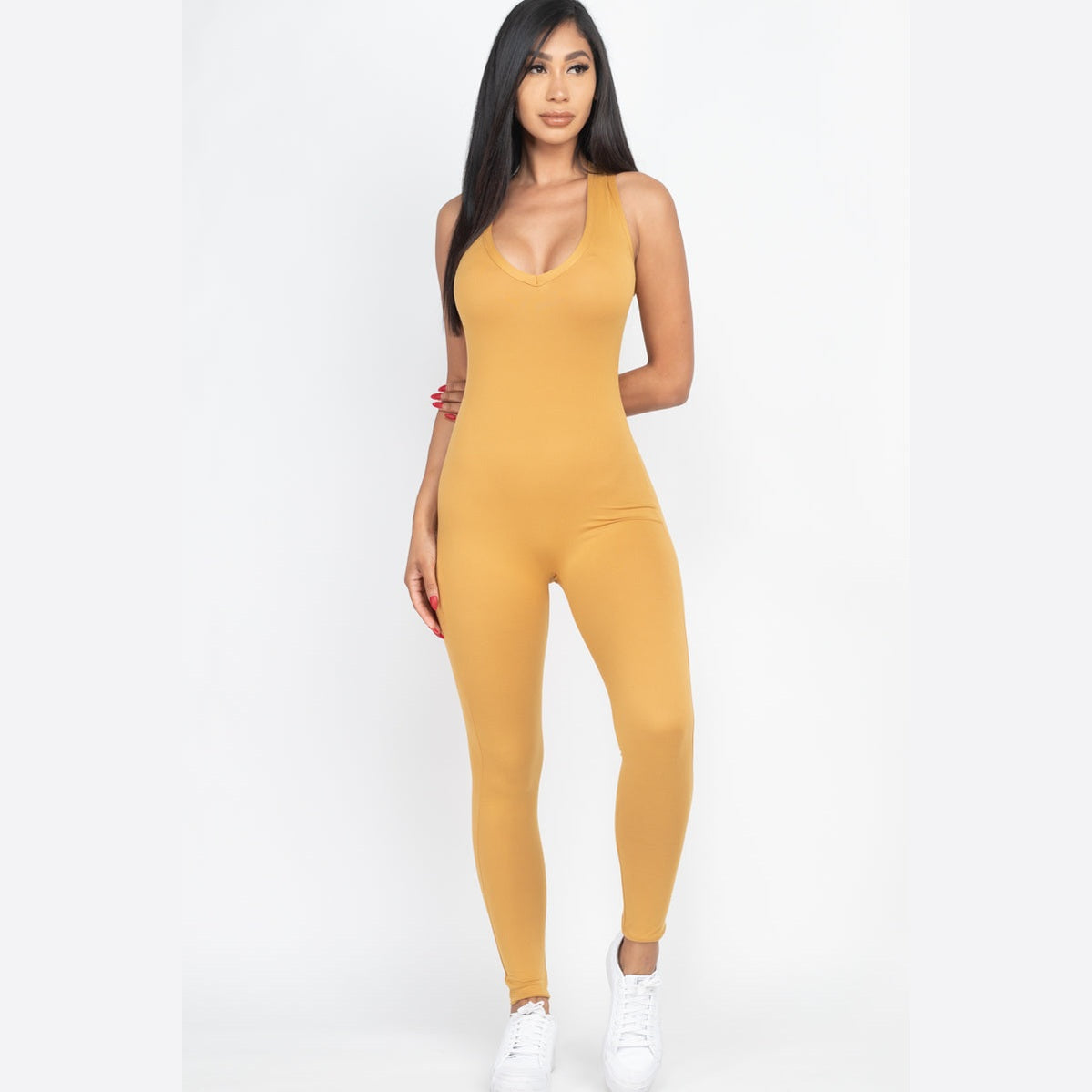 Racer Back Bodycon Jumpsuit