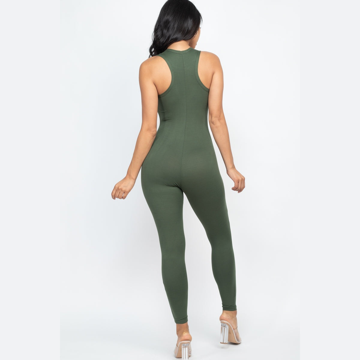 Racer Back Bodycon Jumpsuit