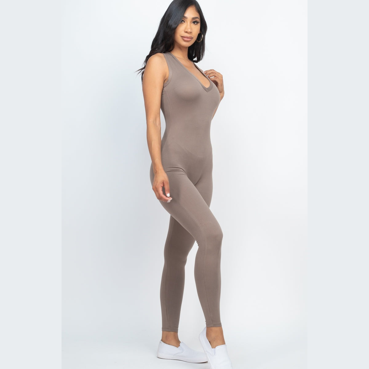 Racer Back Bodycon Jumpsuit
