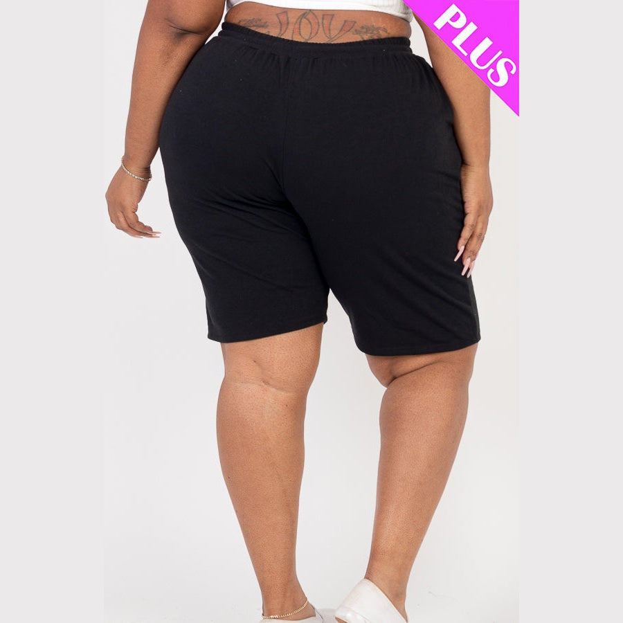 Plus Size French Terry Bermuda Shorts