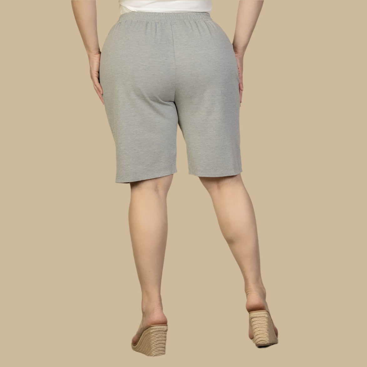 Plus Size French Terry Bermuda Shorts