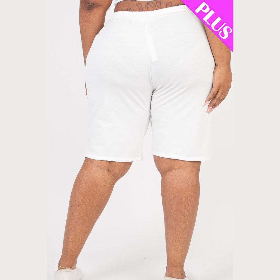 Plus Size French Terry Bermuda Shorts
