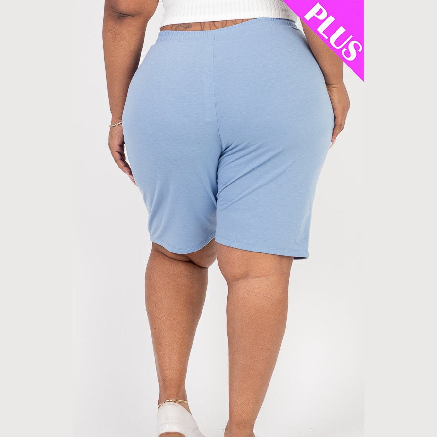 Plus Size French Terry Bermuda Shorts