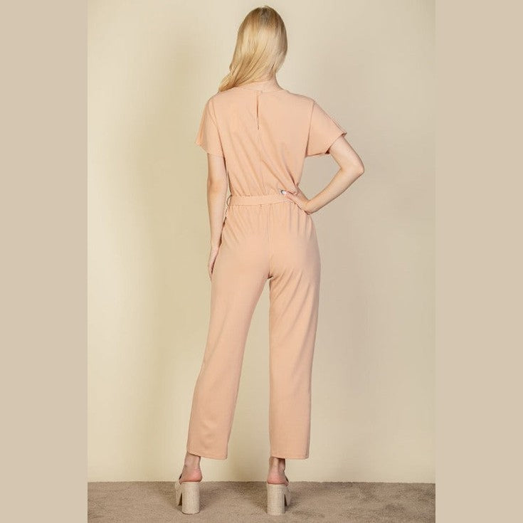 Tie Waist Relaxed Jumpsuit