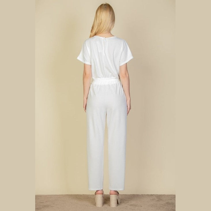 Tie Waist Relaxed Jumpsuit