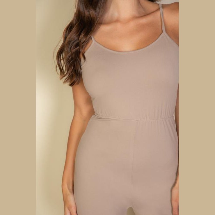 Solid Sleeveless Wide Leg Jumpsuit