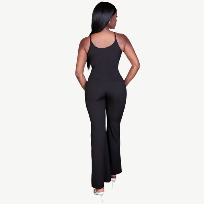 Ribbed Sleeveless Wide Leg Jumpsuit
