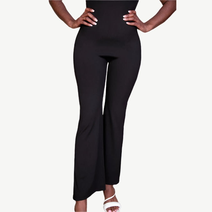 Ribbed Sleeveless Wide Leg Jumpsuit