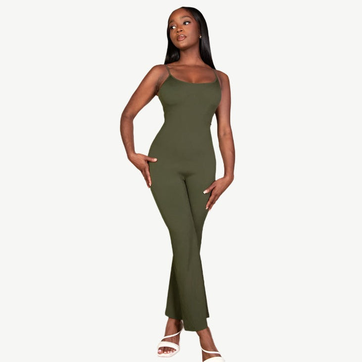 Ribbed Sleeveless Wide Leg Jumpsuit