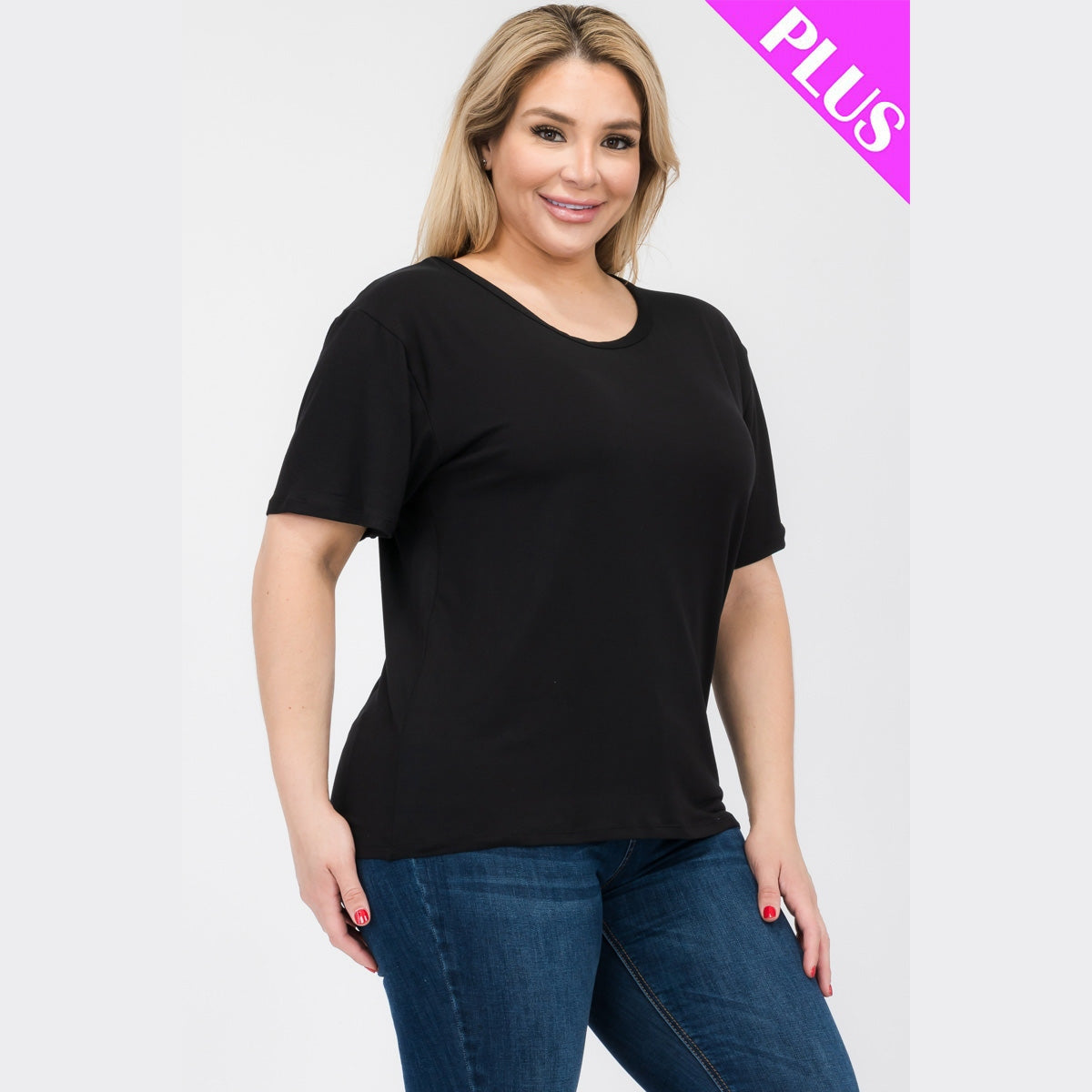 Plus Size Basic Short Sleeve T-shirt