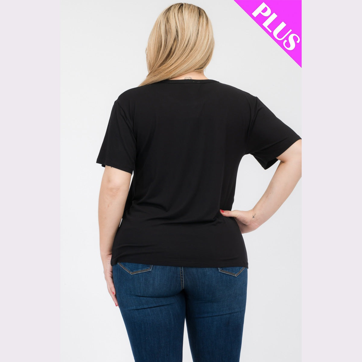 Plus Size Basic Short Sleeve T-shirt