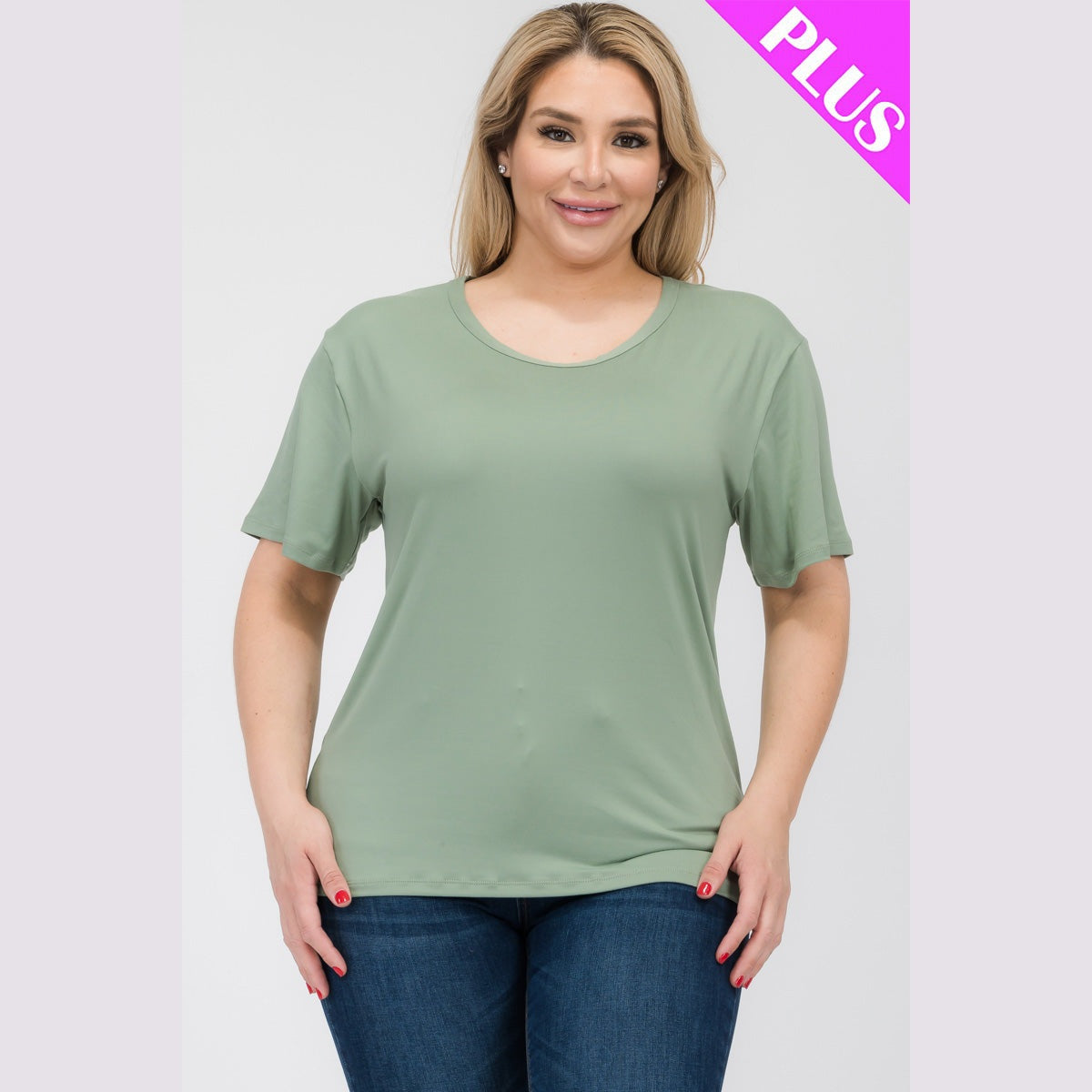 Plus Size Basic Short Sleeve T-shirt