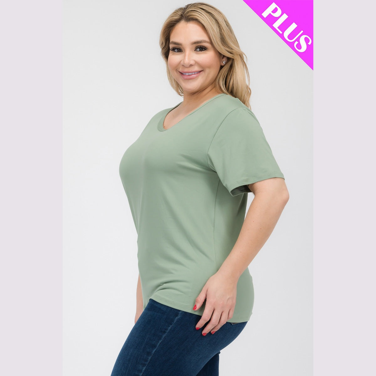 Plus Size Basic Short Sleeve T-shirt