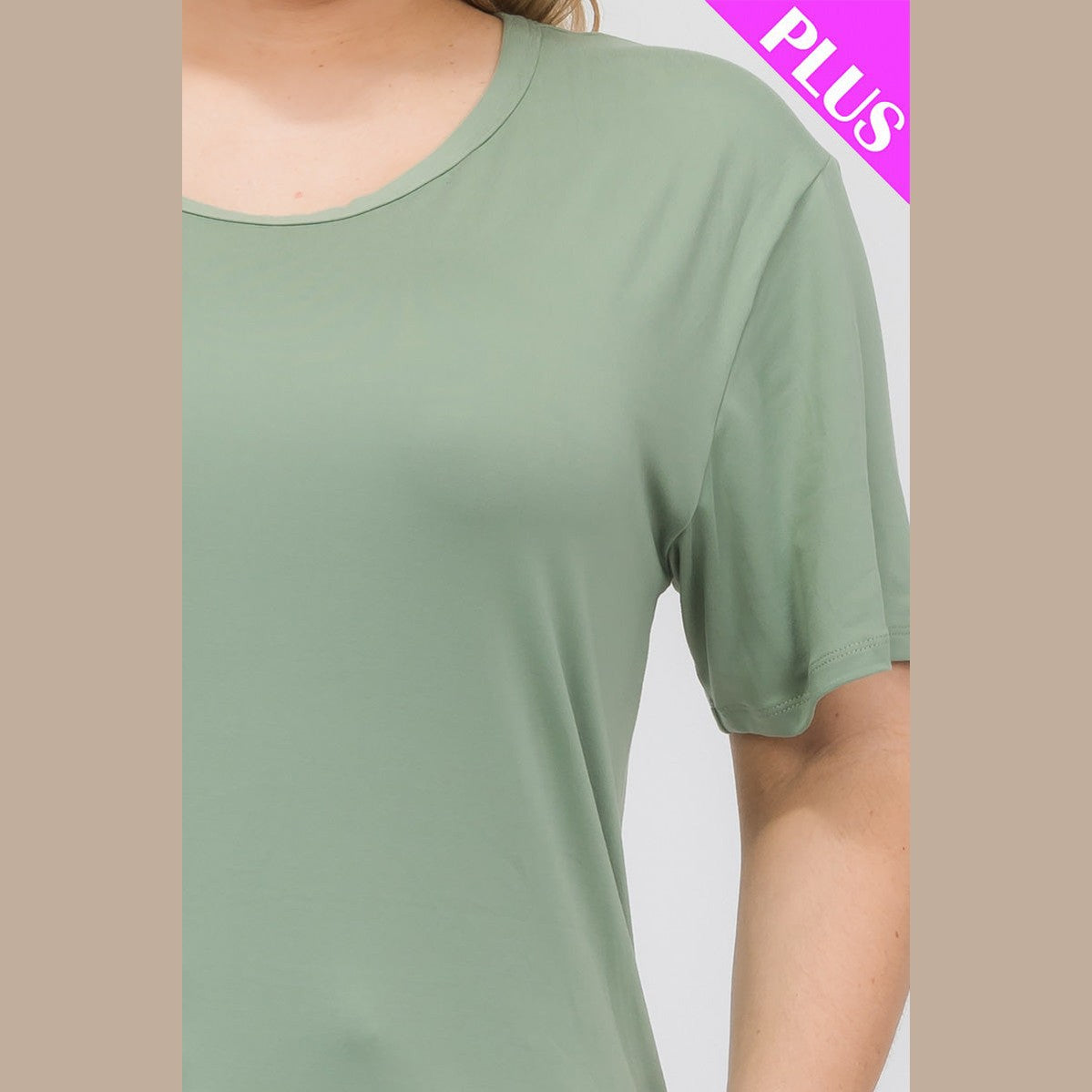 Plus Size Basic Short Sleeve T-shirt