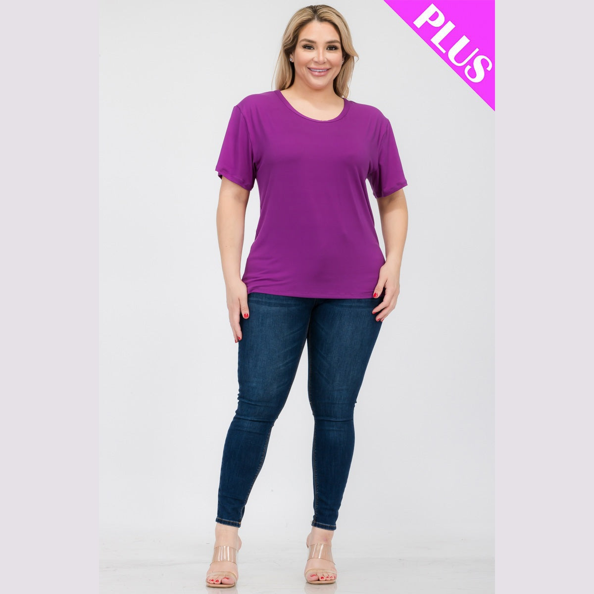 Plus Size Basic Short Sleeve T-shirt
