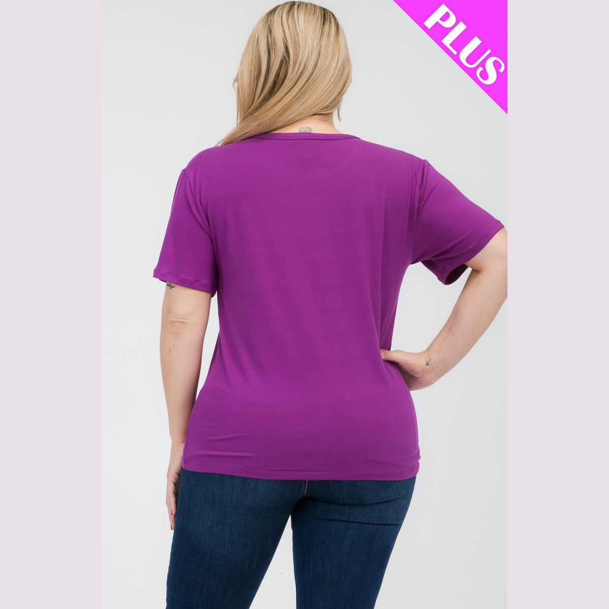 Plus Size Basic Short Sleeve T-shirt